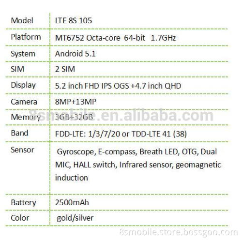 LTE8S105 Dual screen mobile phone wholesale